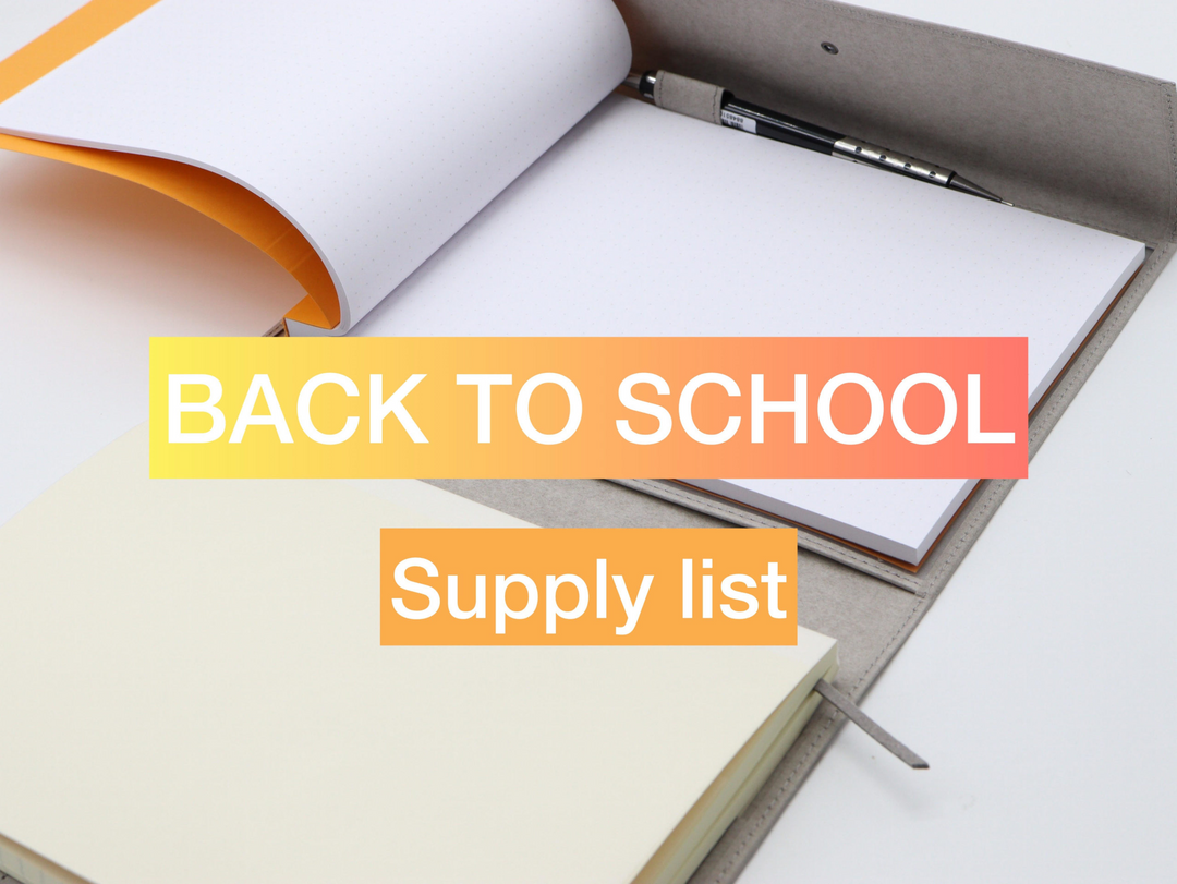 BACK TO SCHOOL - Supply List