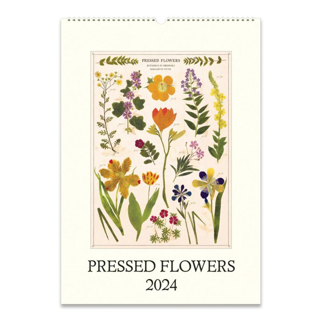 CAVALLINI & CO - 2024 - Vintage Poster Wall Calendar - PRESSED FLOWERS