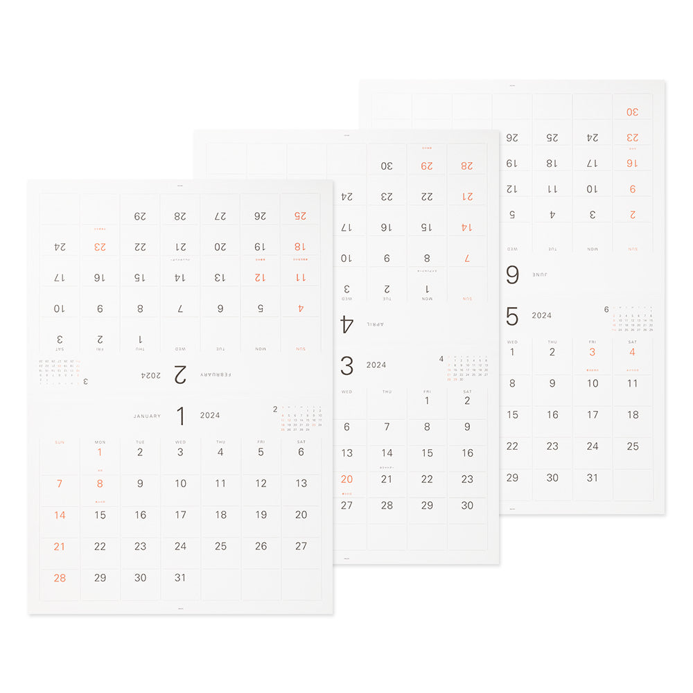 MIDORI - Wall-Hanging Calendar 2024 - Hanger Calendar