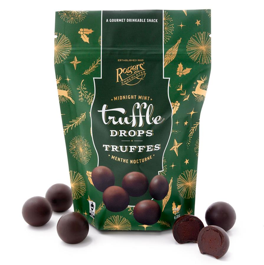 ROGERS' CHOCOLATE - Midnight Mint Truffle Drops  - Best Souvenirs from Victoria Vancouver Canada - Best Small Gifts from Canada - Best Christmas Gift Ideas