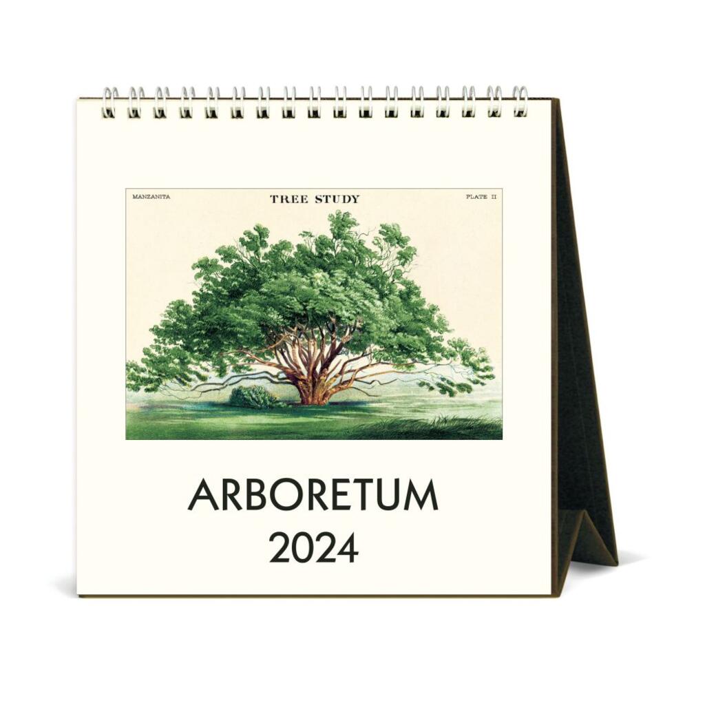 CAVALLINI & CO - 2024 Vintage Desk Calendar - ARBORETUM - Tree Study - Best 2023 Christmas Gifts - Gift Ideas
