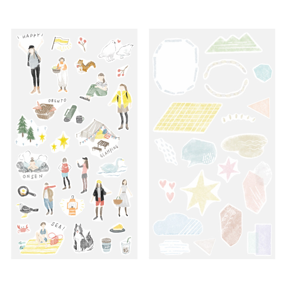 MIDORI - Watercolor Stickers - 2638 - Going Out