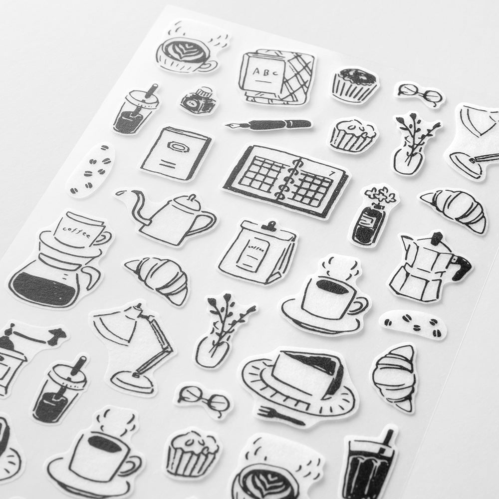 MIDORI - Monotone Stickers - 2641 - Cafe