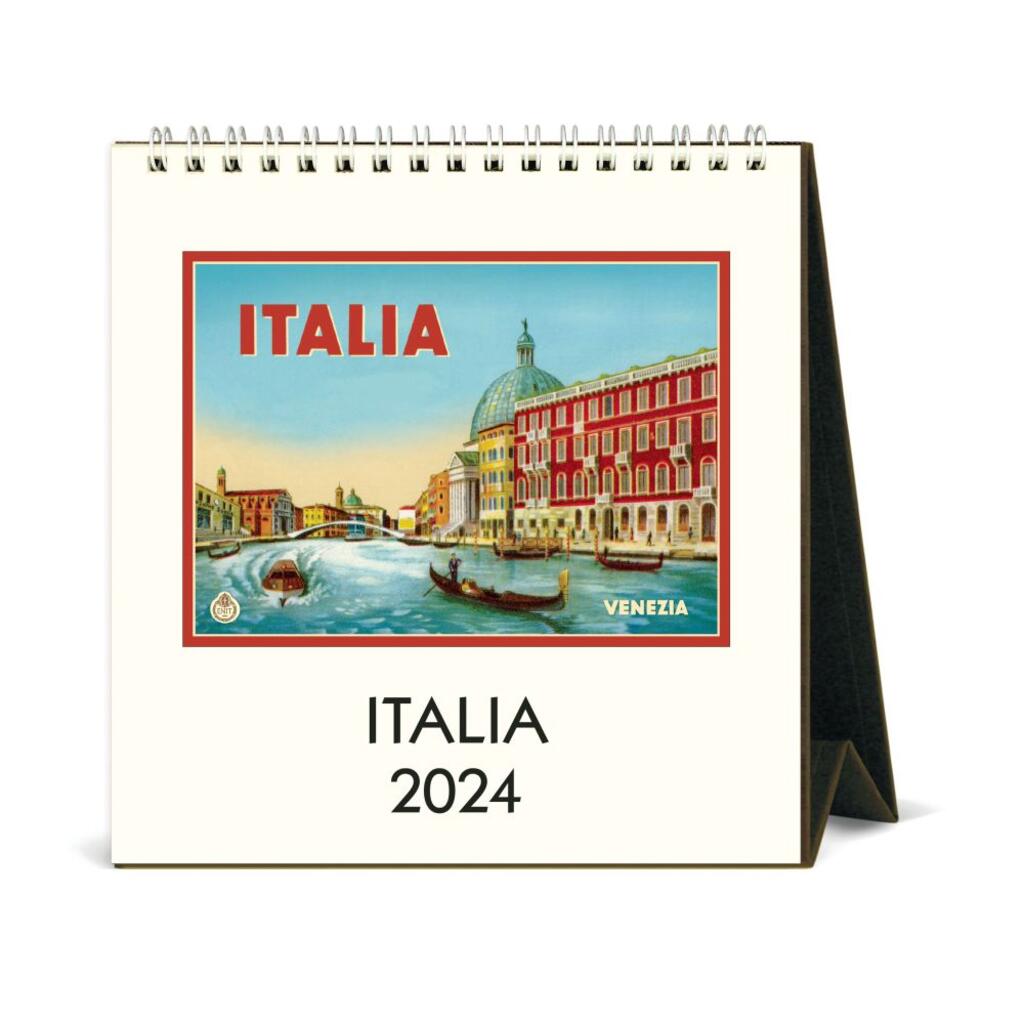 CAVALLINI & CO - 2024 Vintage Desk Calendar - ITALIA - 2023 Christmas Best Gift Ideas
