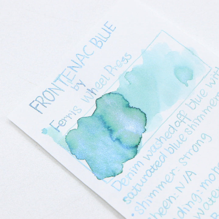 FERRIS WHEEL PRESS - Fountain Pen Ink 38 ml - Frontenac Blue Ink Swatches - Free Shipping to US and Canada