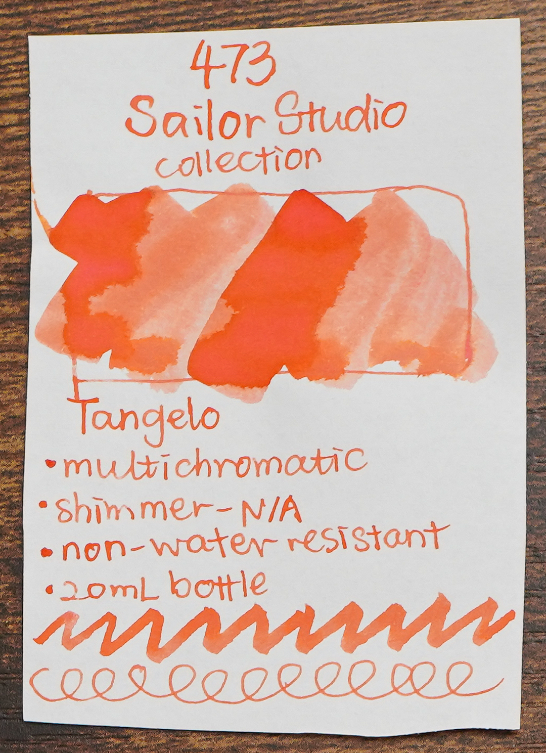 Sailor Ink Studio Review - Ink Swatch - 473