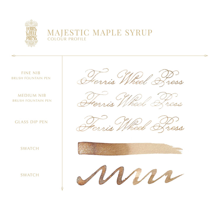 FERRIS WHEEL PRESS - Fountain Pen Ink 38 ml - Majestic Maple Syrup