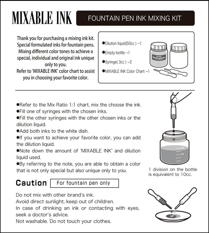 PLATINUM - Mixable Ink Mixing Kit