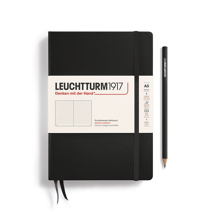 LEUCHTTRUM 1917 – A5 Hardcover Notebook - 251 numbered pages - Black