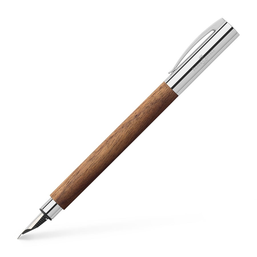 Faber-Castell – ‘Ambition’ Fountain Pen with Gift Box Case – Walnut Wood - Buchan's Kerrisdale Stationery