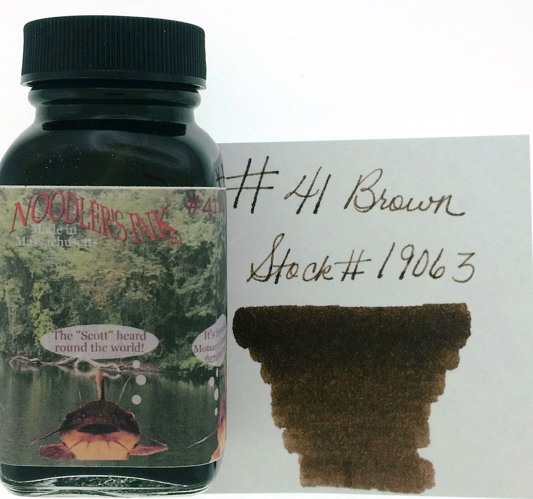 Noodler's Ink Bottled Fountain Pen Inks (3oz-90ml) - #41 Brown - Buchan's Kerrisdale Stationery