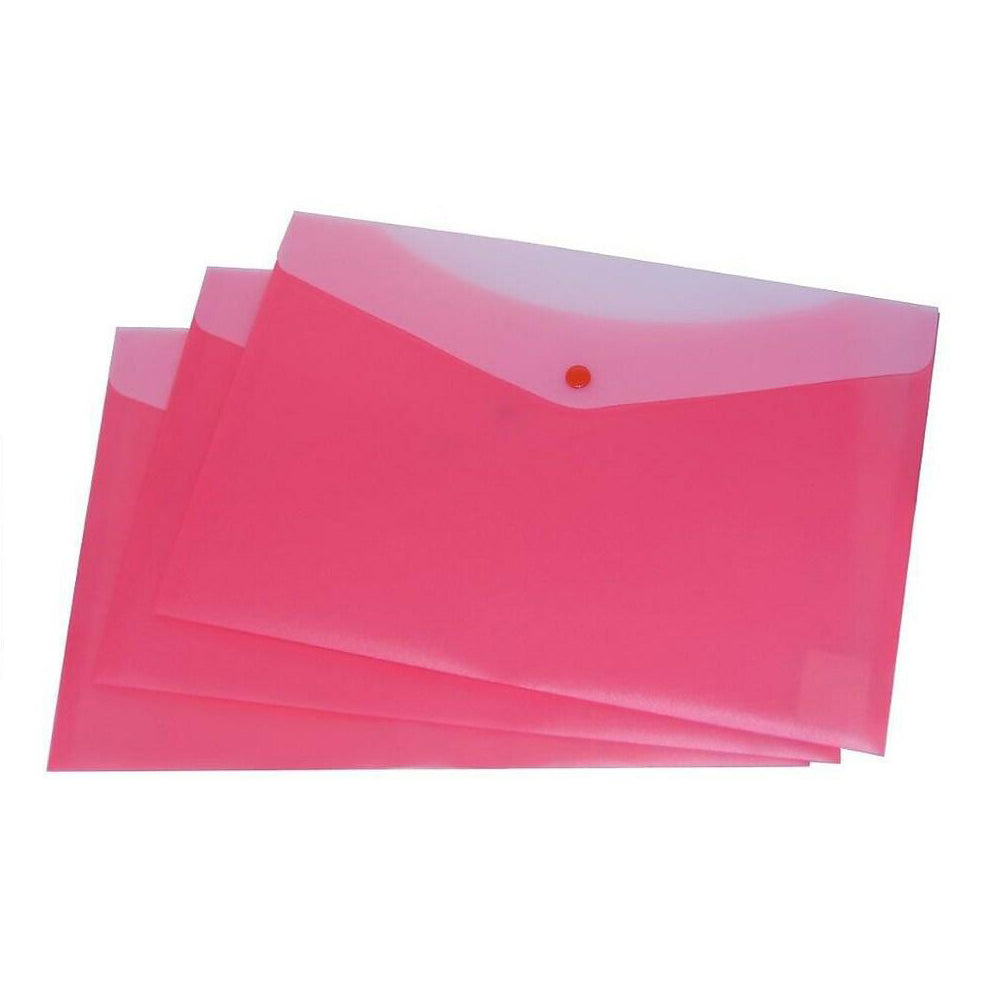 FILEXEC - 2 Tone Poly Envelope with 2 Pockets - Strawberry - Buchan's Kerrisdale Stationery