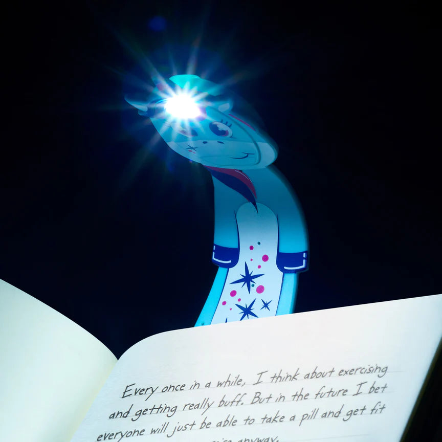 Thinking Gifts - LED Reading Light - Bookmark - Flexi Light Pals - Unicorn Blue - Buchan's Kerrisdale Stationery