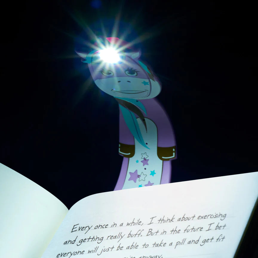 Thinking Gifts - LED Reading Light - Bookmark - Flexi Light Pals - Unicorn Purple - Buchan's Kerrisdale Stationery