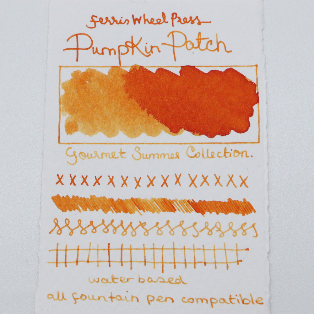FERRIS WHEEL PRESS – ‘Gourmet Summer Collection’ Fountain Pen Ink Glass Bottle 38ml – Pumpkin Patch - Buchan's Kerrisdale Stationery