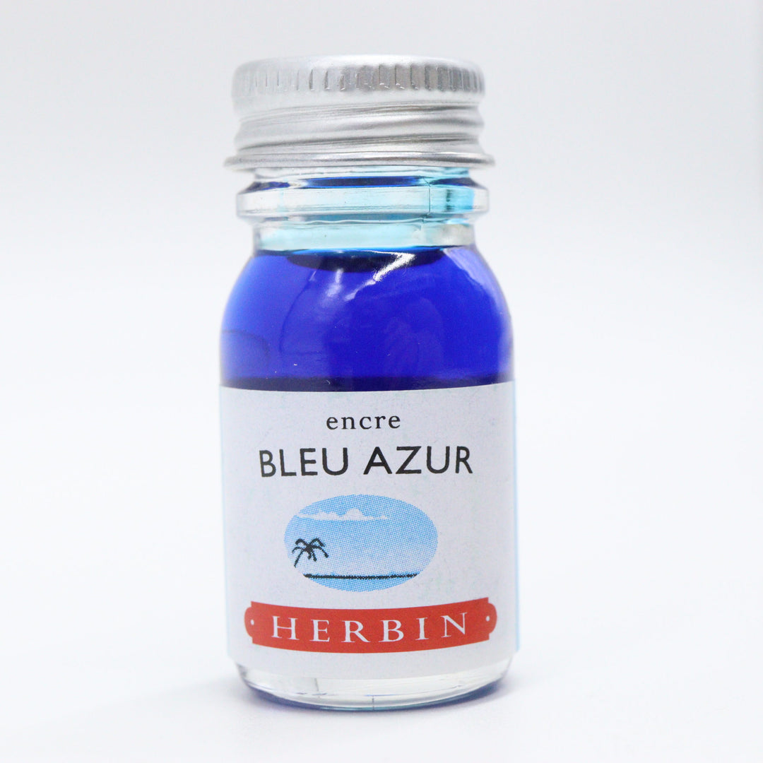 J. HERBIN – 10ml Bottled Ink – Azure Blue - Buchan's Kerrisdale Stationery