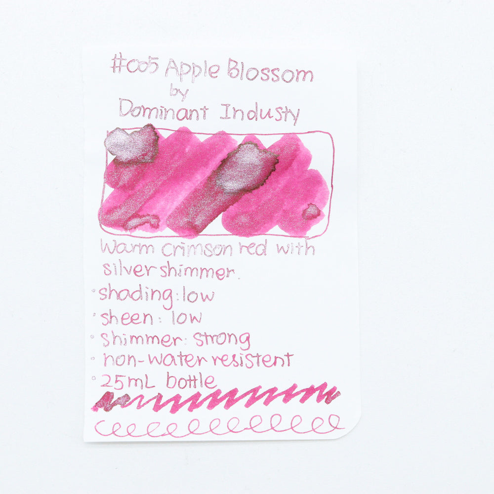 DOMINANT INDUSTRY – PEARL SERIES – Bottled Fountain Pen Ink (25ml) – No.005 APPLE BLOSSOM - Buchan's Kerrisdale Stationery