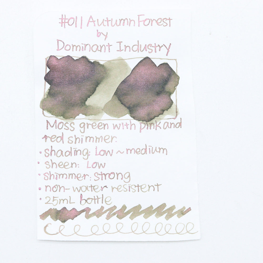 DOMINANT INDUSTRY – PEARL SERIES – Bottled Fountain Pen Ink (25ml) – No.011 AUTUMN FOREST - Buchan's Kerrisdale Stationery