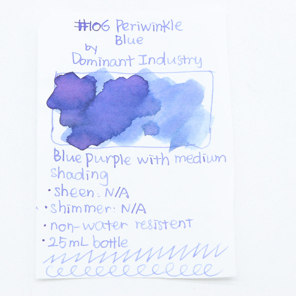 DOMINANT INDUSTRY – STANDARD SERIES – Bottled Fountain Pen Ink (25ml) – No.106 Periwinkle Blue - Buchan's Kerrisdale Stationery
