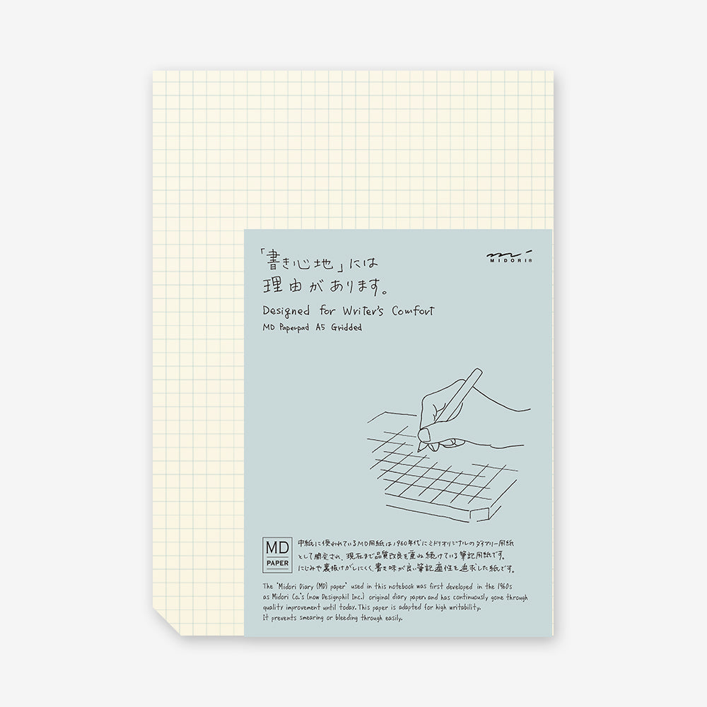 MIDORI - MD Paper Pad A5 Gridded (English Caption) - Buchan's Kerrisdale Stationery