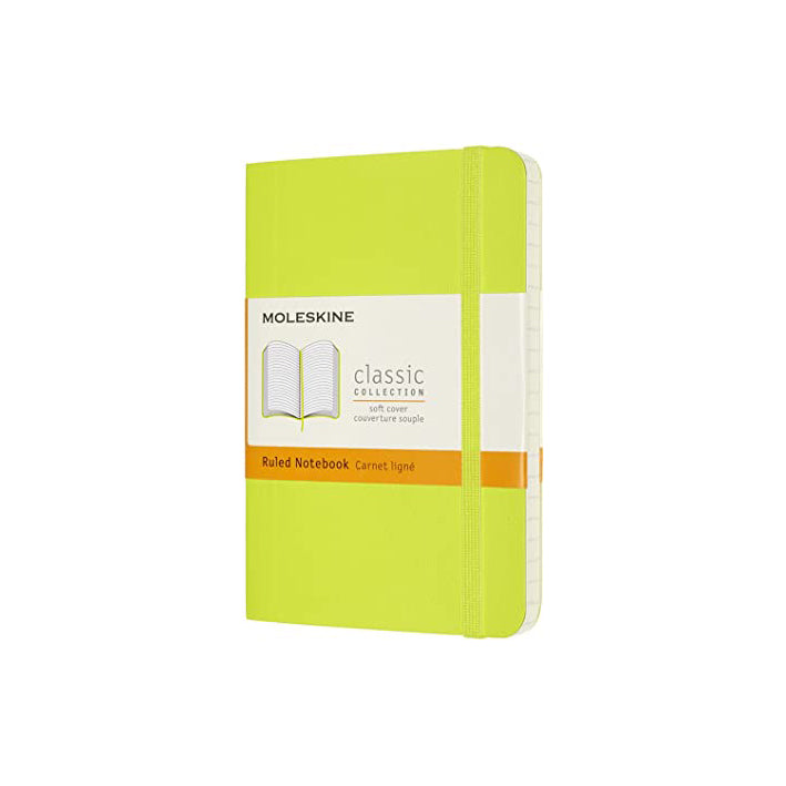 MOLESKINE - LIME RULED SOFTCOVER NOTEBOOK - POCKET (9X14 CM - 3.5X5.5 IN) - Buchan's Kerrisdale Stationery
