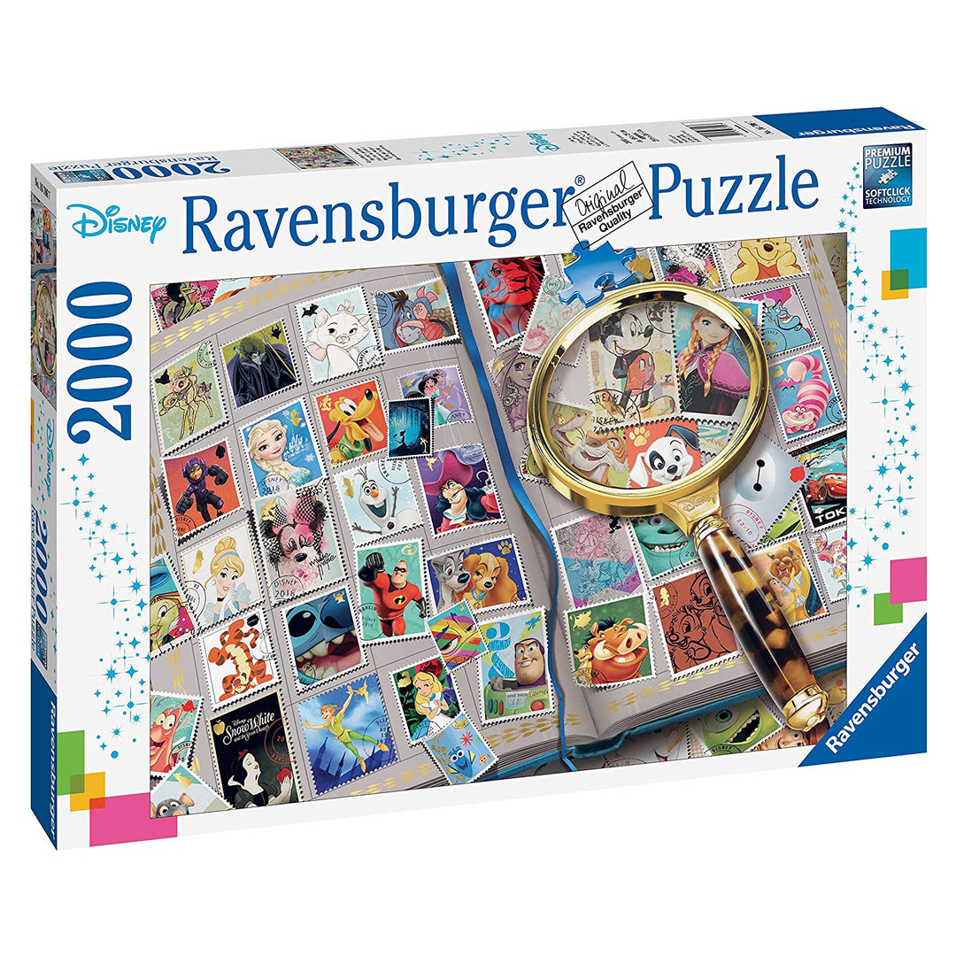 RAVENSBURGER - 2000 Pc Puzzle - Disney Stamp Album - Buchan's Kerrisdale Stationery