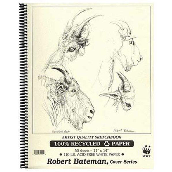 ROBERT BATEMAN - 100% Recycled sketchbook - 11X14" - Buchan's Kerrisdale Stationery
