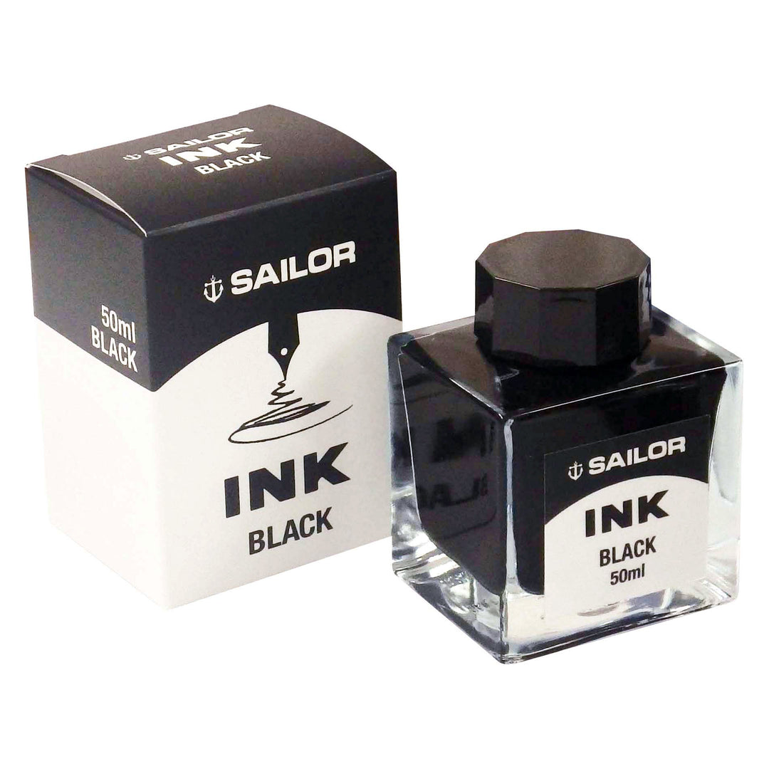 SAILOR PEN - Bottled Fountain Pen Dye-based Ink (50 ml) - Black - Buchan's Kerrisdale Stationery