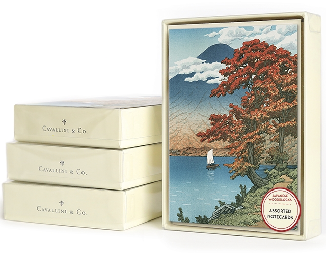 CAVALLINI & CO - Boxed Note Cards "Japanese Woodblock" - Buchan's Kerrisdale Stationery