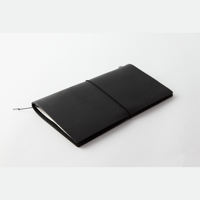 TRAVELER'S COMPANY JAPAN (MIDORI) - Traveler's Notebook Starter Kit Leather Cover Black (Regular Size) - Buchan's Kerrisdale Stationery