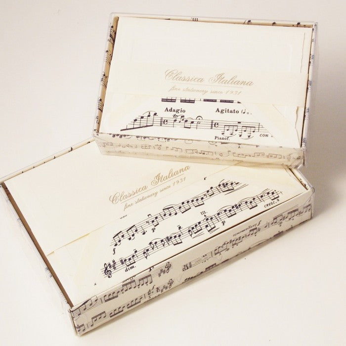 ROSSI Flat Cards and Lined Envelopes Musical Score Image - BSC 404 - Buchan's Kerrisdale Stationery