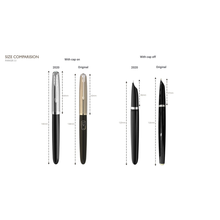 PARKER - 51 Core CT Stainless-Steel Fountain Pen - Buchan's Kerrisdale Stationery
