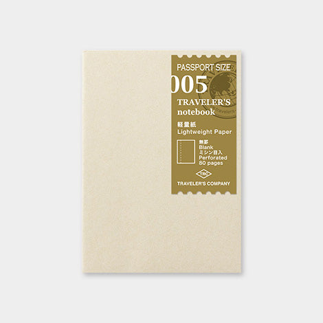 TRAVELER'S NOTEBOOK - 005 Lightweight Paper Notebook (PASSPORT SIZE) - Buchan's Kerrisdale Stationery