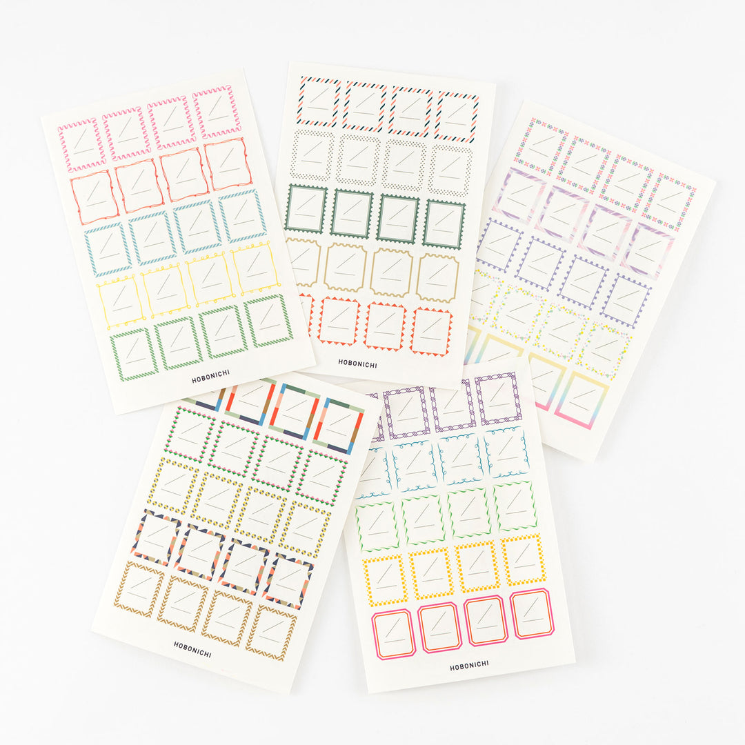 Hobonichi - Frame Stickers for Dates, 5 Sheets - Assorted Designs - Buchan's Kerrisdale Stationery