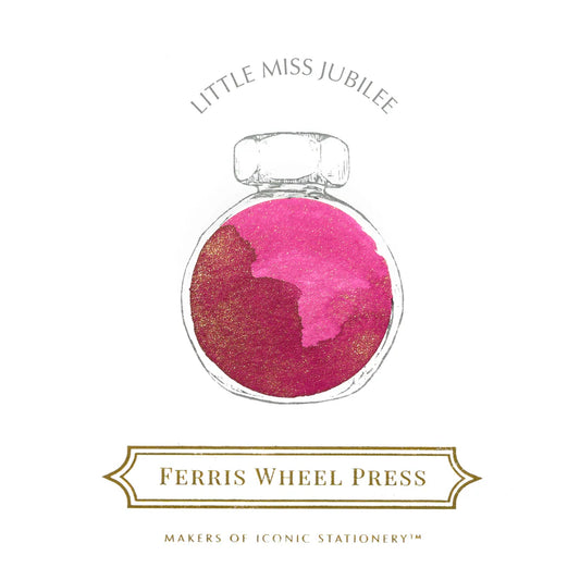 FERRIS WHEEL PRESS – Fountain Pen Ink Glass Bottle 38ml – Limited Edition - Little Miss Jubilee