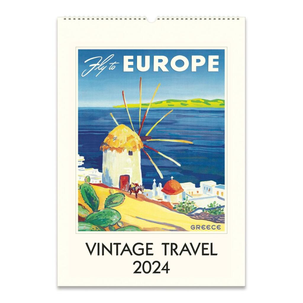 CAVALLINI & CO - 2024 - Vintage Poster Wall Calendar - VINTAGE TRAVEL