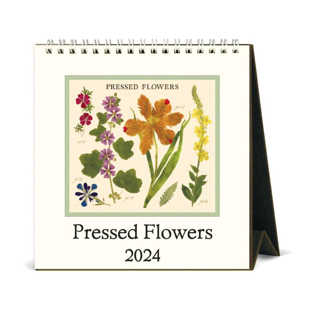 CAVALLINI & CO - 2024 Vintage Desk Calendar - PRESSED FLOWERS - BEST 2023 CHRISTMAS GIFTS  FOR UNDER 20 - GIFT IDEAS FOR FRIENDS AND FAMILIES