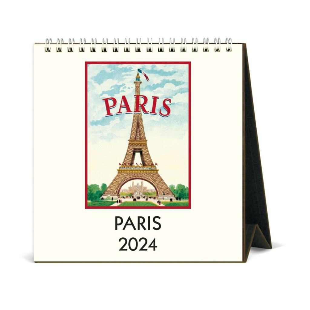 CAVALLINI & CO - 2024 Vintage Desk Calendar - PARIS - BEST 2023 CHRISTMAS GIFTS - GIFT IDEAS