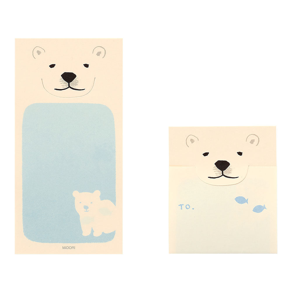 Midori - Secret Message Sticky Memo Note - Bear - Free shipping to US and Canada - Vancouver Buchan's Kerrisdale Gift & Stationery Store