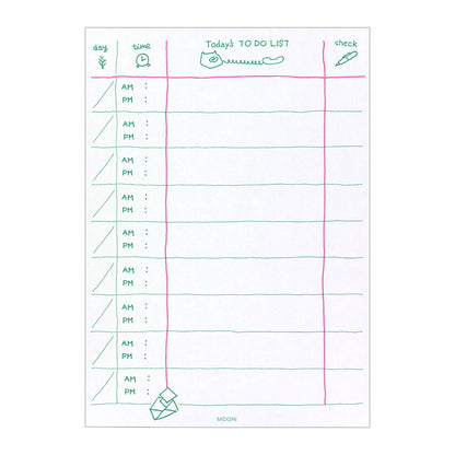 Midori - To do List Memo Pad - Blue Typewriter - Free shipping to US and Canada - Vancouver Buchan's Kerrisdale Gift & Stationery Store