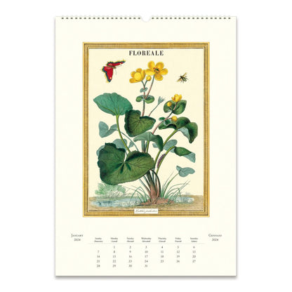 CAVALLINI & CO - 2024 - Vintage Poster Wall Calendar - FLOREALE