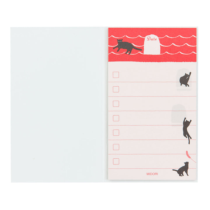 Midori - Sticky Note Memo Pad - To Do List - Cat - Small - Free shipping to US and Canada - Vancouver Buchan's Kerrisdale Gift & Stationery Store