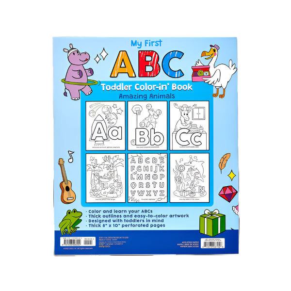 Ooly - My First ABC - Toddler Coloring Book - Amazing Animals