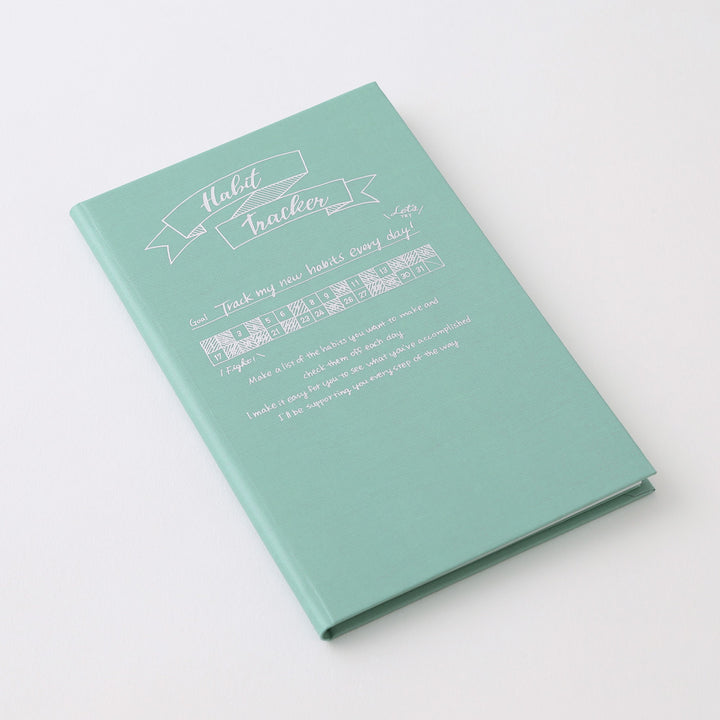 MIDORI - Habit Tracker Diary / Logbook - Undated - Blue Green