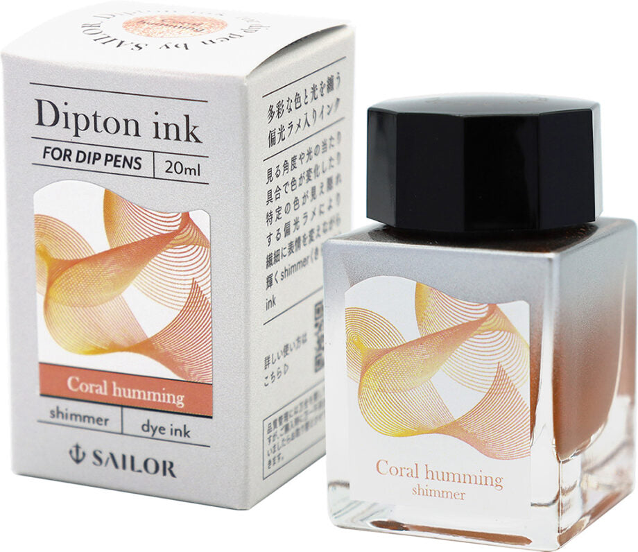 SAILOR PEN - Dipton Shimmer Bottle Ink 20ml - Coral Humming