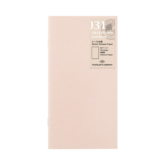 TRAVELER’S NOTEBOOK – 031 Sticker Release Paper Refill (REGULAR SIZE) - Free shipping to US and Canada - Vancouver Buchan's Kerrisdale Stationery