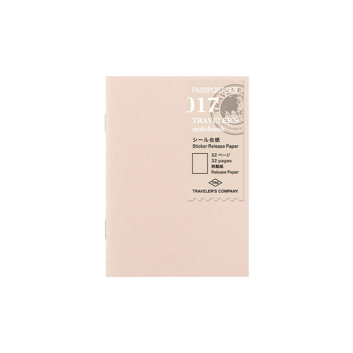 TRAVELER’S NOTEBOOK – 017 Sticker Release Paper Refill (PASSPORT SIZE) - Free shipping to US and Canada - Vancouver Buchan's Kerrisdale Stationery Store