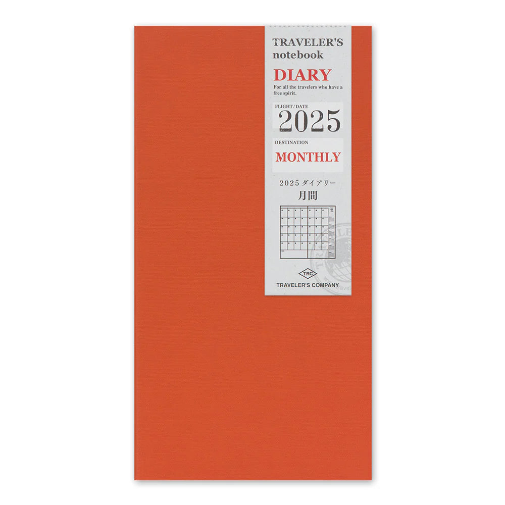 Traveler's Notebook - 2025 Monthly Diary (Regular Size)