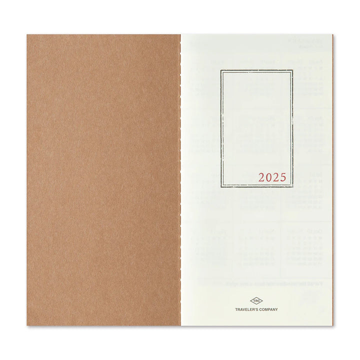 Traveler's Notebook - 2025 Monthly Diary (Regular Size)