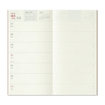 Traveler's Notebook - 2025 Weekly + Memo (Regular Size)